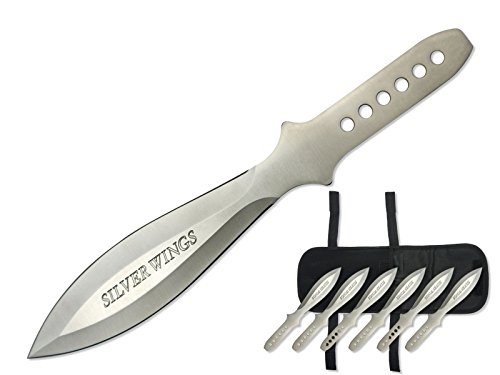 Impulse Product 9.0 in Throwing Knife Set 6 Pcs with Sheath, Black