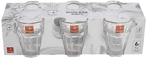 Bormioli-Rocco-Rock-Bar-225-oz-Stackable-One-Shot-Glass-for-Liquor-and-Spirits-6-Count-Pack-of-1-Clear Bormioli Rocco Rock Bar 225 oz Stackable One Shot Glass for Liquor and Spirits 6 Count Pack of 1 Clear