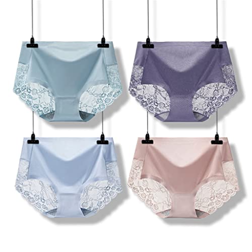 Sous-vêtement en dentelle pour femme lot de 4 culottes anti-marques taille moyenne