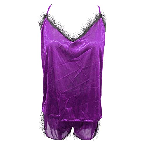 Lingerie femme grande taille 3XL ensemble pyjama bleu clair dentelle
