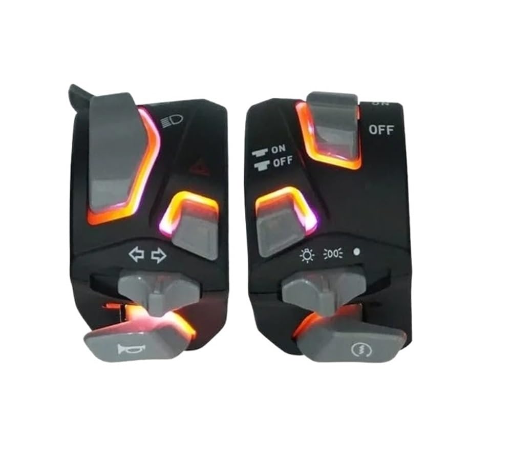 Pulsante interruttore manubri Interruttori Per Manubrio Da 7/8'' E 22 Mm Per Moto, Spia Del Faro, Indicatore Di Direzione, Clacson, Pulsante Avviamento Spegnimento Con Interruttore ATV A LED