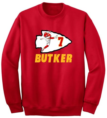 Harrison Butker 7 Kansas City Logo Crew Neck Sweatshirt