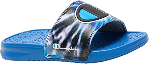 Champion Superslide Tie-Dye (Little Kid) Blue/Black/Multi 11 Little Kid M