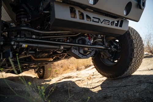 Image of DV8 Front Skid Plate for 2018-26 Jeep Wrangler JL & 2020-26 Gladiator JT | Differential Protection, Protects the Front Differential & Pinion, 5mm Steel Construction, Fully Bolt-On, Powder Coated Black