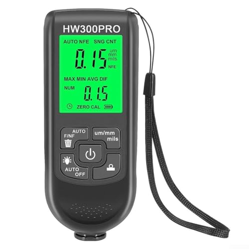 GLOBALHUT Coating Thickness Gauge, Car Paint Coating Thickness Gauge Meter, For Non-Destructively Measuring The Thickness Of Coating And Painting(Is black)