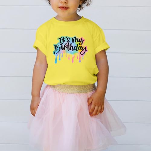 Image of It's My Birthday Girl Shirt 4th 5th 6th 7th 8th 9th 10th 11th 12th Graphic Tee for Kids Party Cute Girls Tshirts Tees