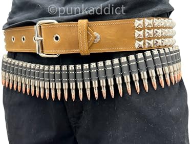 Metal Bullet Belt M16 .223 Copper Silver Black X Link Punk Goth Thrash Rock USA