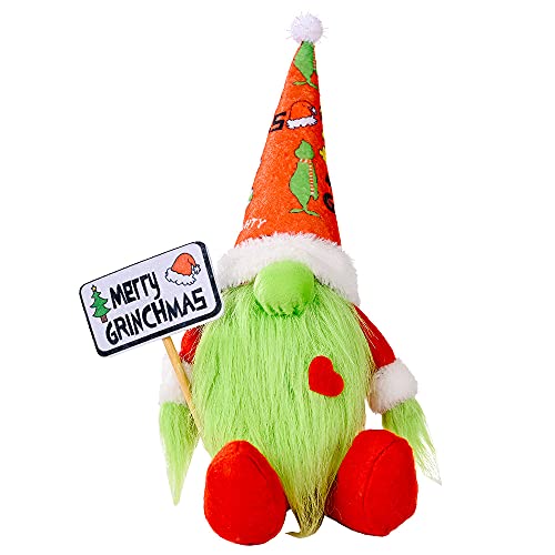 Super Idee Wichtel im Grinch-Style Weihnachtsmann Grinch Weihnachtswichtel Weihnachtselfen 28 x 11 x 13 cm Weihnachten Deko Wichtel Weihnachtsdeko Innen für Dekoration Party Geschenke