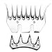 Sheep Shears and Combs Goat Shears for Electric Wool Shears Scissors Cutters Animal Hair Shears (9 Teeth Curved Blade (+ oscillating Blade))