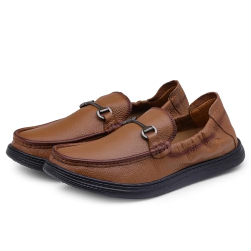 Image of DOCTOR EXTRA SOFT Classic Genuine Leather Formal Shoes for Men with Memory Foam Cushion| Ultra Lightweight & Comfortable|Stylish & Flexible|Parties,Occasions,Office,Wedding,Casual|Black Slip On D-805