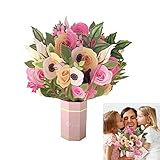 - - Contenu: l'ensemble comprend une carte pop - up 3D faite à la main, une enveloppe violette très épaisse et une carte de voeux vierge séparée; Vous pouvez écrire ce que vous voulez dire et laisser un message sur une carte vierge sans gâcher l'effet global de la carte de voeux 3D