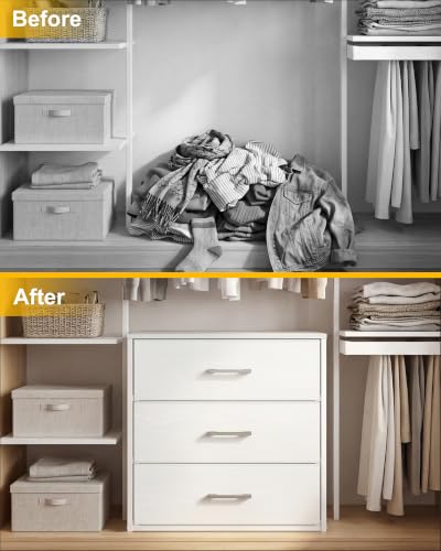 Image of Fixwal Closet Drawers for Clothes, 1 Pack, 3 Drawers Dresser, 21.2 inch Wide