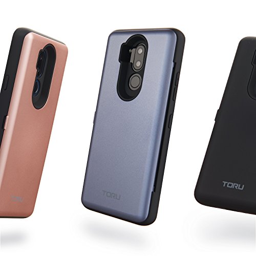 Toru Cx Pro Case For Lg G7 / Lg G7 Thinq, With Card Holder | Slim Protective Cover With Hidden Credit Cards Wallet Flip Slot Compartment Kickstand | Include Mirror, Strap, Usb Adapter - Black #TOP7
