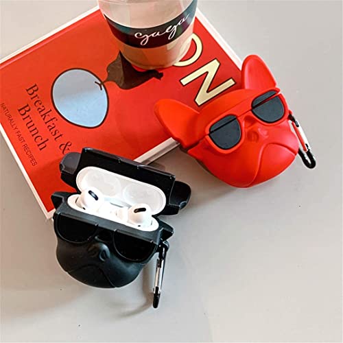 Image of Techmount Cover Compatible with Airpods Pro GEN-2 (2022) Case Cover Silicone Cartoon Character 3D Cover Wtih 360 Protection Airpods Pro 2 Cover Case (NOT for Any Other AIRPODS) (Bull Dog)