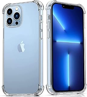 TWICK- Transparent, Clear, Shockproof Case For Apple iPhone 13, iPhone 13 Mini, iPhone 13 Pro, iPhone 13 Pro Max - Soft Gel, Anti Scratch, Quality Item (iPhone 13 Mini)