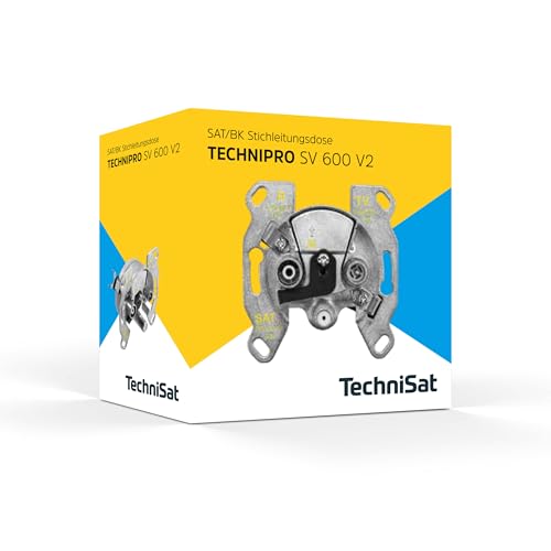 TechniSat TECHNIPRO SV 600 V2 - Antennendose für Sat, TV, Radio (Sat-Stichdose mit Diode im Sat-Anschluss)