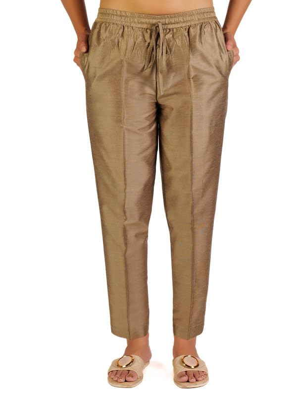 Image of Trouser Pants for Women,Stylish Trousers for Woman for Kurti Relaxed & Regular Straight fit Palazzo,Ethnic Bottom Formal Pants for Women Office wear Casual & Daily Use