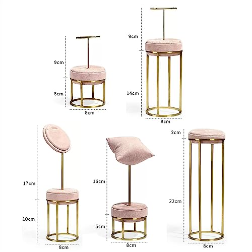 Bustes en velours rose, le cadeau idéal pour organiser pendentifs et bracelets - 3