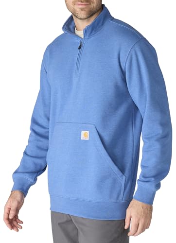 Image of Carhartt Men's Marquette 1 /4-Zip Mock-Neck Sweatshirt