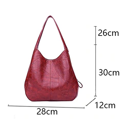Bolsa de Mão Feminina Vintage Bolsa de Ombro Morashop (Vermelho Vinho)