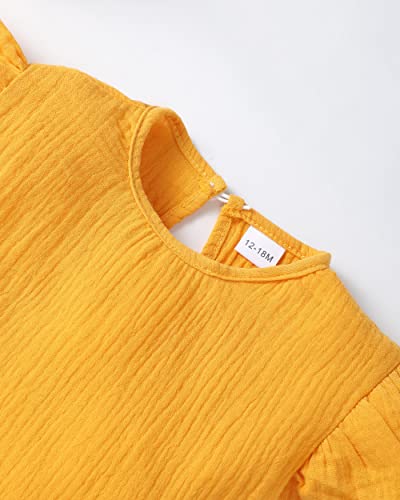 Renotemy Toddler Baby Girls Clothes Summer Outfits Ruffle Sleeve Tops Belt Shorts Pant Clothing Shorts Sets for Girls4