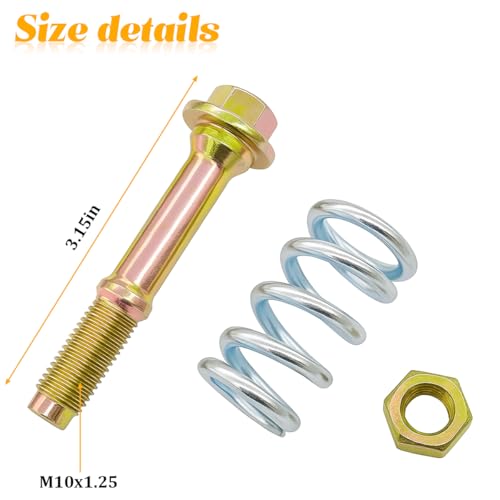 image for Ywdiml 2PCS Car Exhaust Bolt and Spring, M10 x 1.25 Vehicle Exhaust Ma
