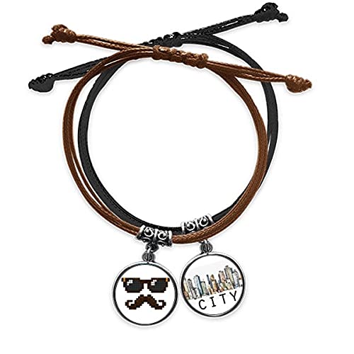 Lunettes de soleil anti-éblouissement et bracelet corde cuir sidi barbu pixel