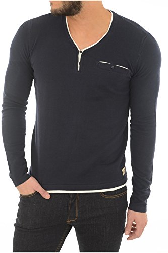 Pull léger Deniz Bleu Kaporal vêtement mode homme coupe ajustée