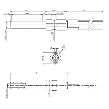 Xodo Store - Bougie d’allumage en céramique L. 78-113 mm Diam. 11,55 mm, 260 W. Pour poêles PALAZZETTI, chaudières, brûleurs