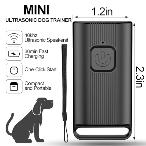 Baopilong Mini Ultraschall-Hunde-Bell-Deterrent – Bell-Stop-Gerät für den eigenen oder Nachbars Hund, wiederaufladbarer Anti-Bell-Trainer, tragbares Trainings-Tool gegen Bellen