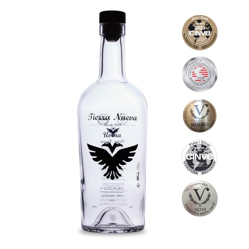 Pisco Tierra Nueva Uvina | Premium Spirituose aus Peru (1x0.7l) (0.70 l)