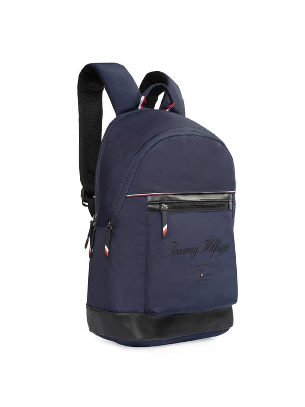Image of Tommy Hilfiger Laptop Backpack Copter | Backpack for School, College and work | Water-Resistant | Fits 14-inch Laptop | Trolley Holder & 1-Year Warranty | 20L Capacity