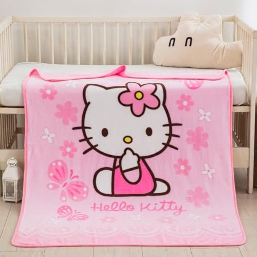 Cartoon for Kitty Super Soft and Warm Blanket Specially Designed for Children. It Measures 55 inches by 40 inches. It is Suitable for Placing on Sofas and Chairs and can be Used in The Living Room
