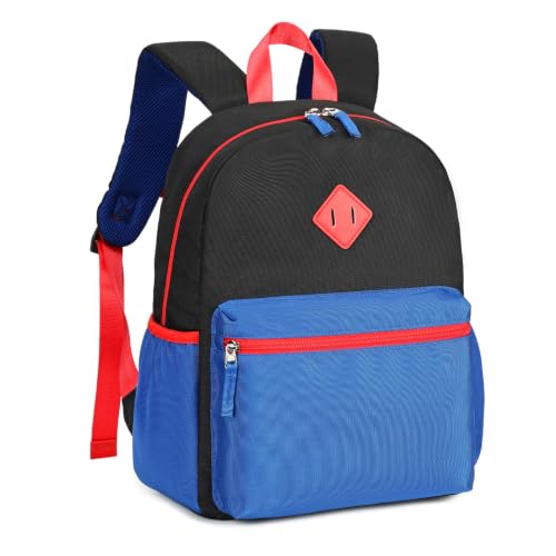 abshoo Toddler Backpack for Boys Preschool Backpacks School Bookbag for Kids 4-6(Black and Blue)