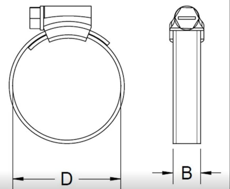 Miniatura 2 de MarineNow Abrazaderas de manguera de acero inoxidable 316 de grado marino de alta calidad, banda de 0.500 in, elige el tamaño y la cantidad del