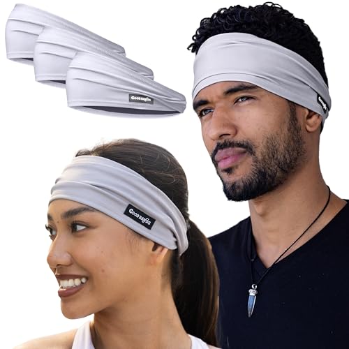 Image of Sweatband for Men and Women - Unisex Non Slip Headband that Wicks Moisture and Eliminates Excess Sweat - Durable & Long-Lasting - Running, Sports, Gym
