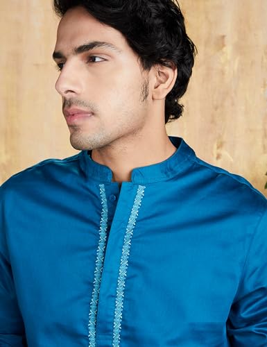 Image of Amazon Brand - Symbol Men Festive Embellished Long Kurta (Regular Fit)
