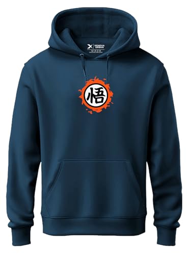 Image of XENOVAURBAN Anime Hoodie | Unisex Fit Cotton Fleece | Graphic Printed Pullover Hooded Sweatshirt - HOPU-FB-DBZ-PTL-S