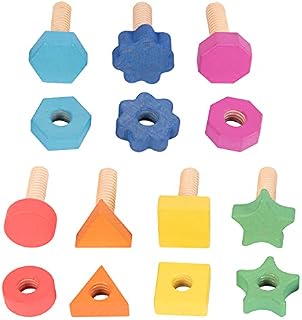 TickiT 74001 Rainbow Wooden Nuts & Bolts Pack of 7