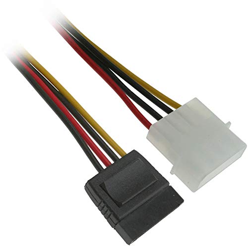 FireFold 6 Inch Serial ATA SATA Power Cable - Connecting to Hard Drives, CD-ROM's, CD-RW's, Fans and More - Connects Any SATA Hard Drive to a Standard 4-pin LP4 Internal Power Connector