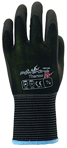 東和コーポレーション 《防寒手袋/二重ライナーであたたかさアップ》 PowerGrab Thermo W(パワーグラブサーモダブル) 8/Mサイズ No.PG-348 ブラック