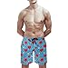 Summer Beach Shorts for Men, Fashion Quick Dry Board Shorts Valentines Elegant Love Heart Lightweight Swim Trunks with Drawstring (3XL)