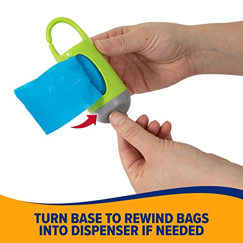 Image of Arm & Hammer Dog Poop Bag Dispenser With 30 Count Dog Poop Bags With Activated Baking Soda, 9 x 14 Inches, Black (Pack of 2)