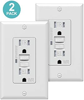 [2 Pack] WEBANG GFCI Outlets, Tamper-Resistant and Weather-Resistant, GFCI Receptacle with LED Indicator