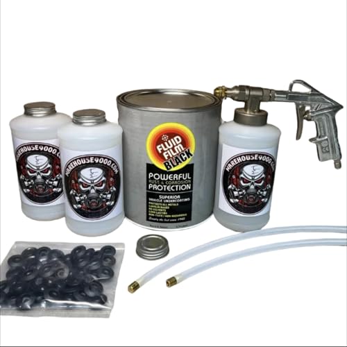 Complete FF Lanolin Undercoating Fluid Pro Undercoating Gun - 2 Wand Kit (3 W Quart Bottles)
