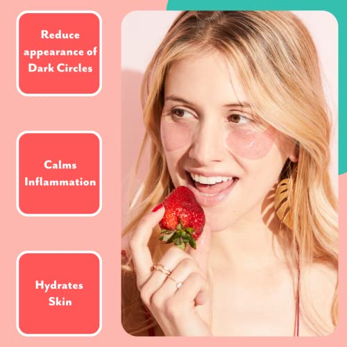 Patchology Serve Chilled Rosé Eye Gels - Eye Patches For Puffy Eyes & Dark Circles, Gel Eye Patches, Under Eye Mask W/Hyaluronic Acid, Eye Treatment Products & Mini Beauty Products (15 Pairs/Jar) #TOP1