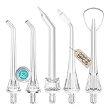 COSLUS Only Compatible Water Flosser F5020E F5029A, Water Flosser Tip Replacement Heads Oral Irrigator Refill Heads Jet Tips 5 Pieces