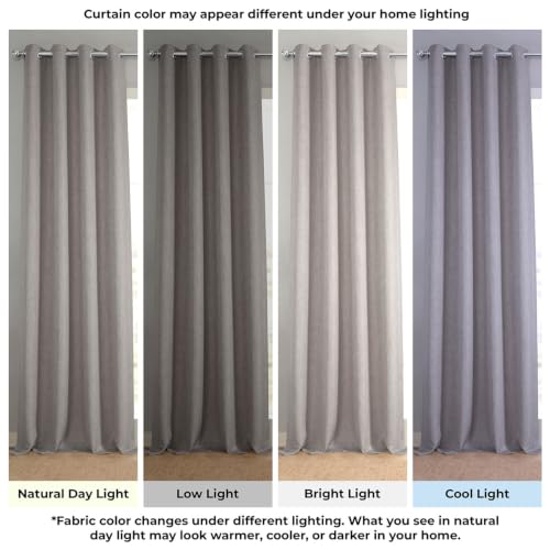 Image of HPD Half Price Drapes Grommet Linen Curtains 96 Inches Long Room Darkening Curtains for Bedroom & Living Room (1 Panel), 50W x 96L, Clay