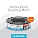 Diaper Genie Essentials Round Refill 8-Pack | Holds Up to 2560 Newborn Diapers | Features Unscented Continuous Film | Compatible with Diaper Genie Complete and Expressions Pails,8 Count (Pack of 1)
