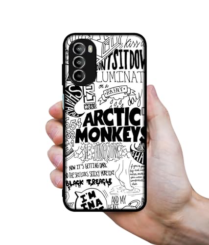 Image of Arctic Monkeys Pattern Design Premium 2D Printed Metal Back Case Cover for Motorola Moto G52 4G / Moto G82 5G